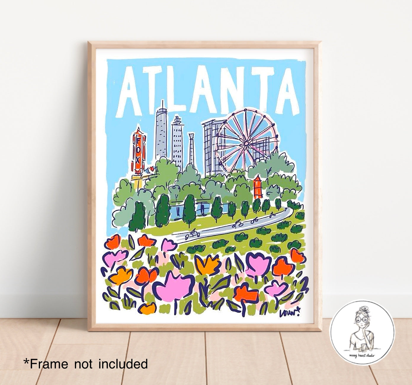 Atlanta, GA - Poster Collage. Art Print