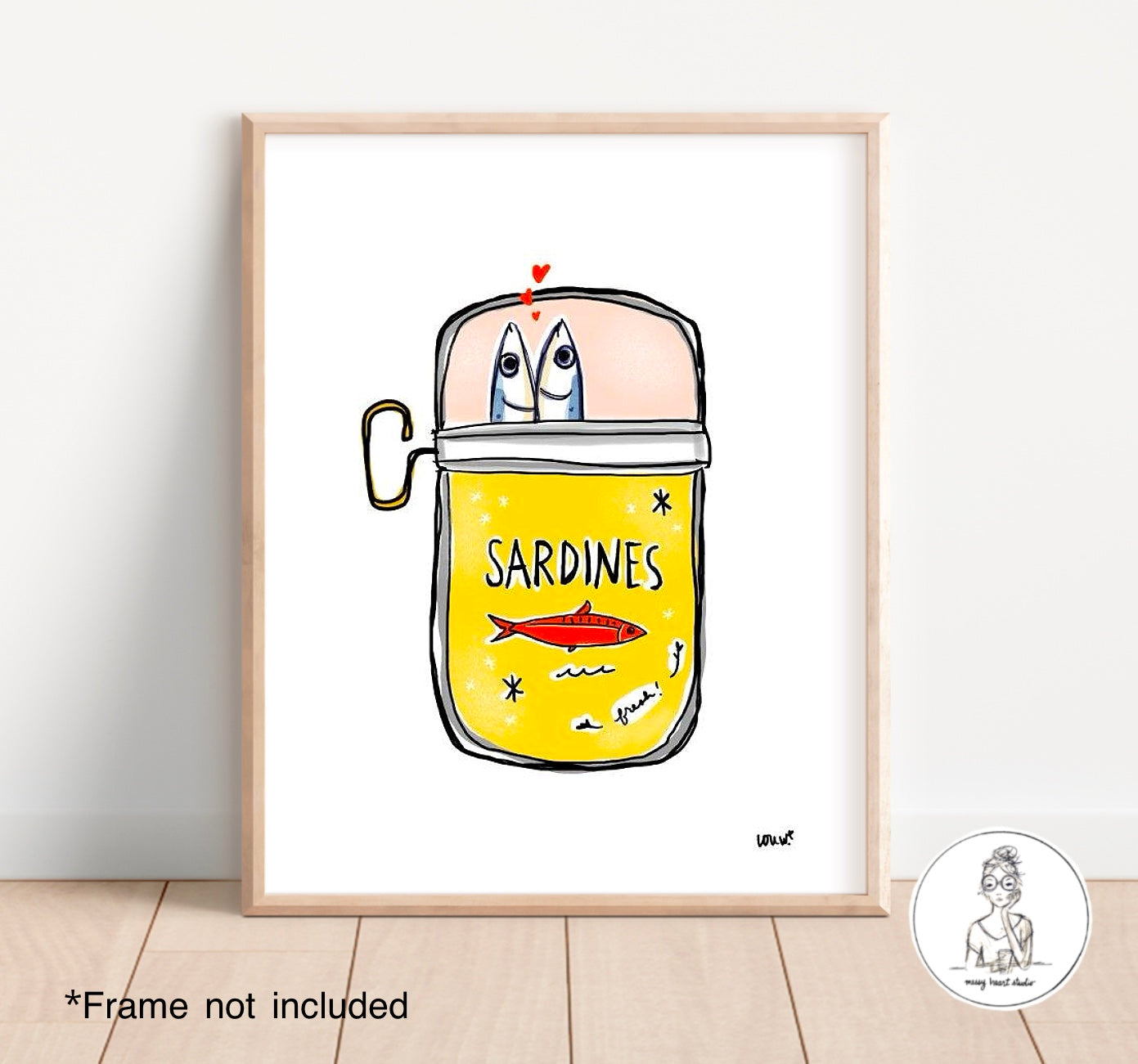 Sardines - Tin Can Valentine. Art Print