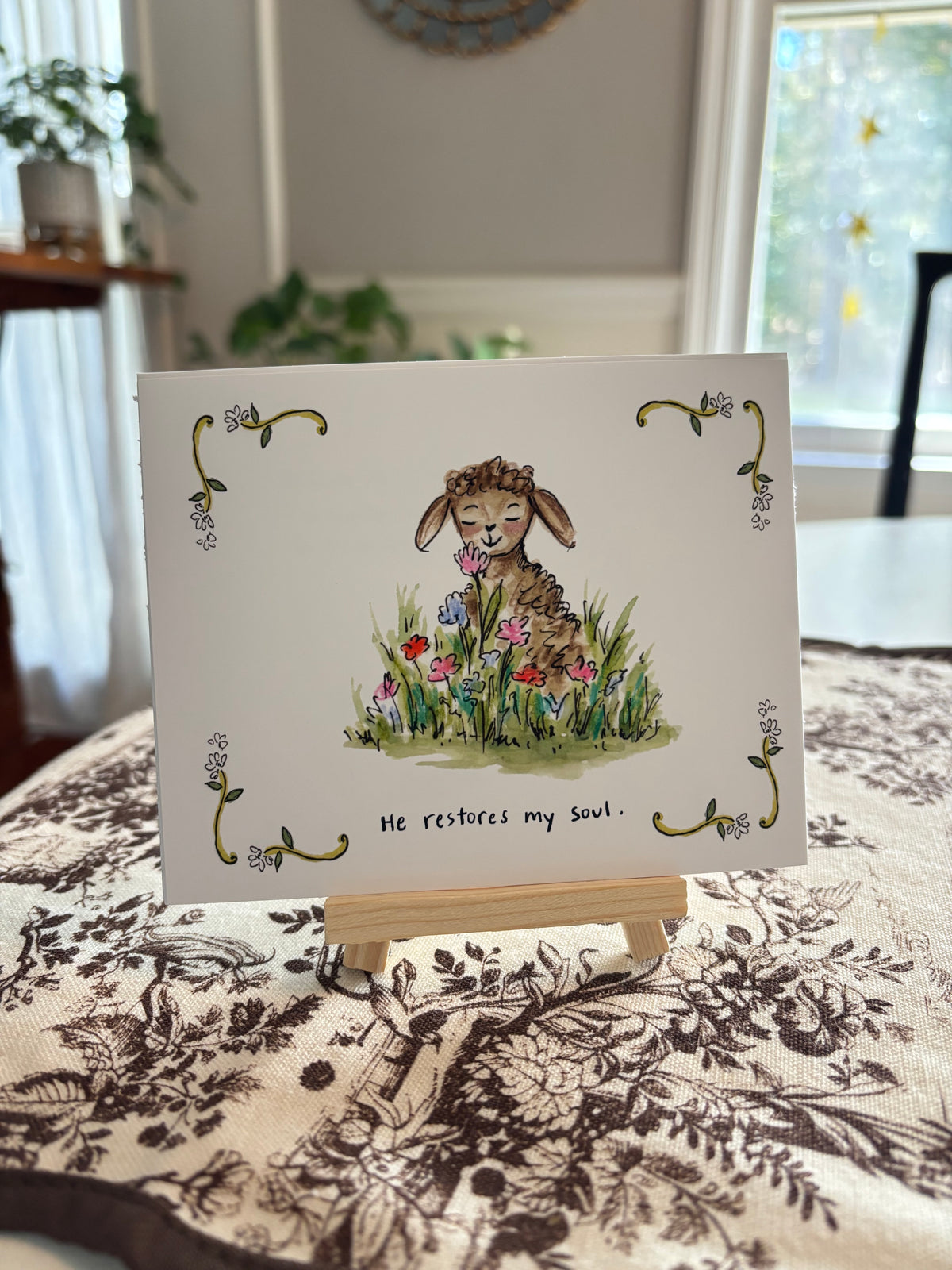 The Lord is My Shepherd - Psalm 23 Mini Prints with Stand