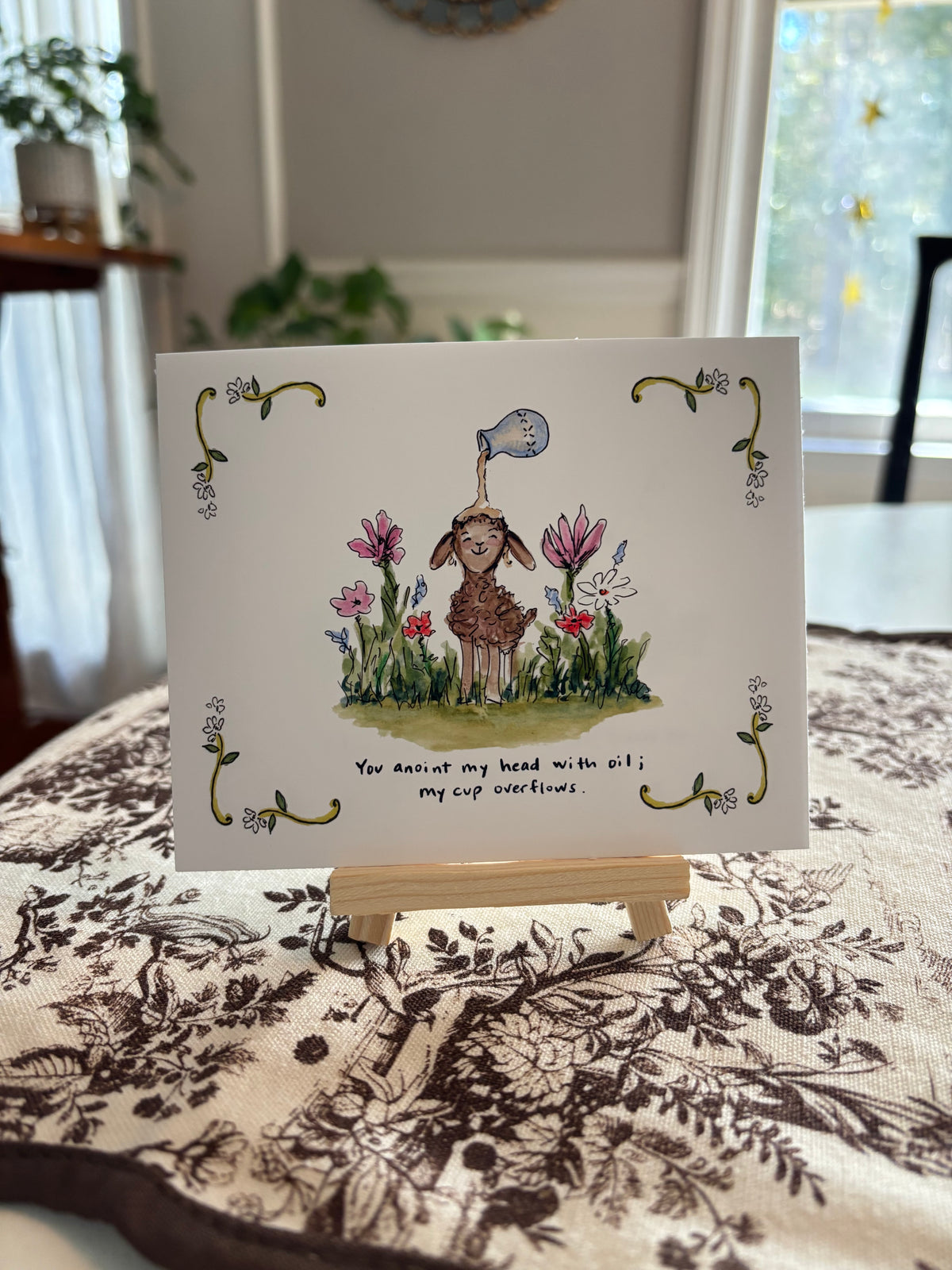 The Lord is My Shepherd - Psalm 23 Mini Prints with Stand