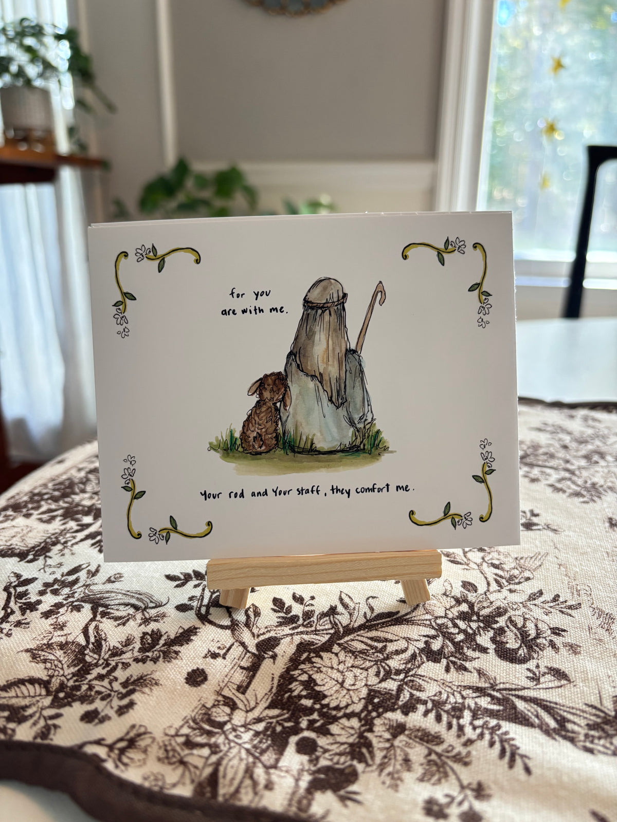 The Lord is My Shepherd - Psalm 23 Mini Prints with Stand