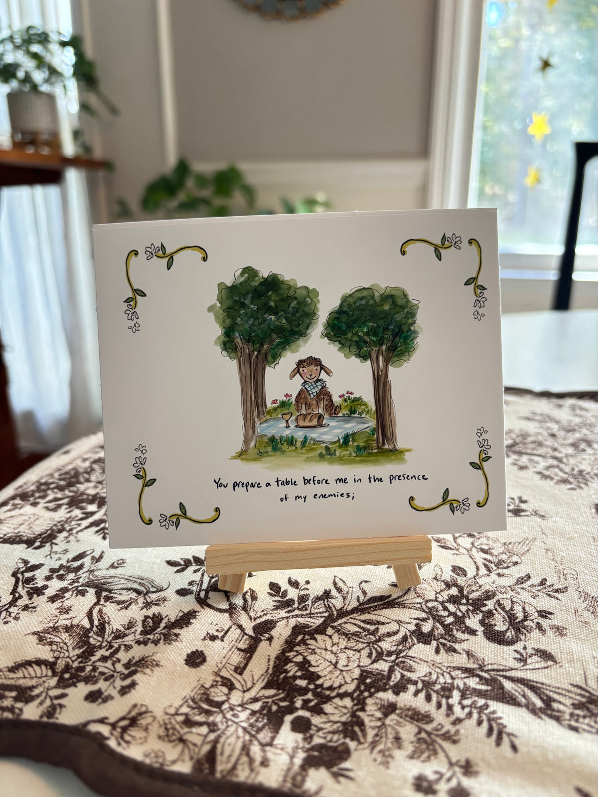 The Lord is My Shepherd - Psalm 23 Mini Prints with Stand