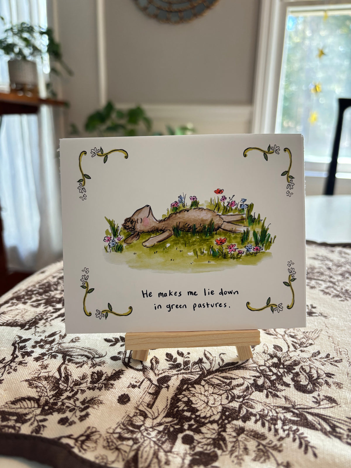 The Lord is My Shepherd - Psalm 23 Mini Prints with Stand