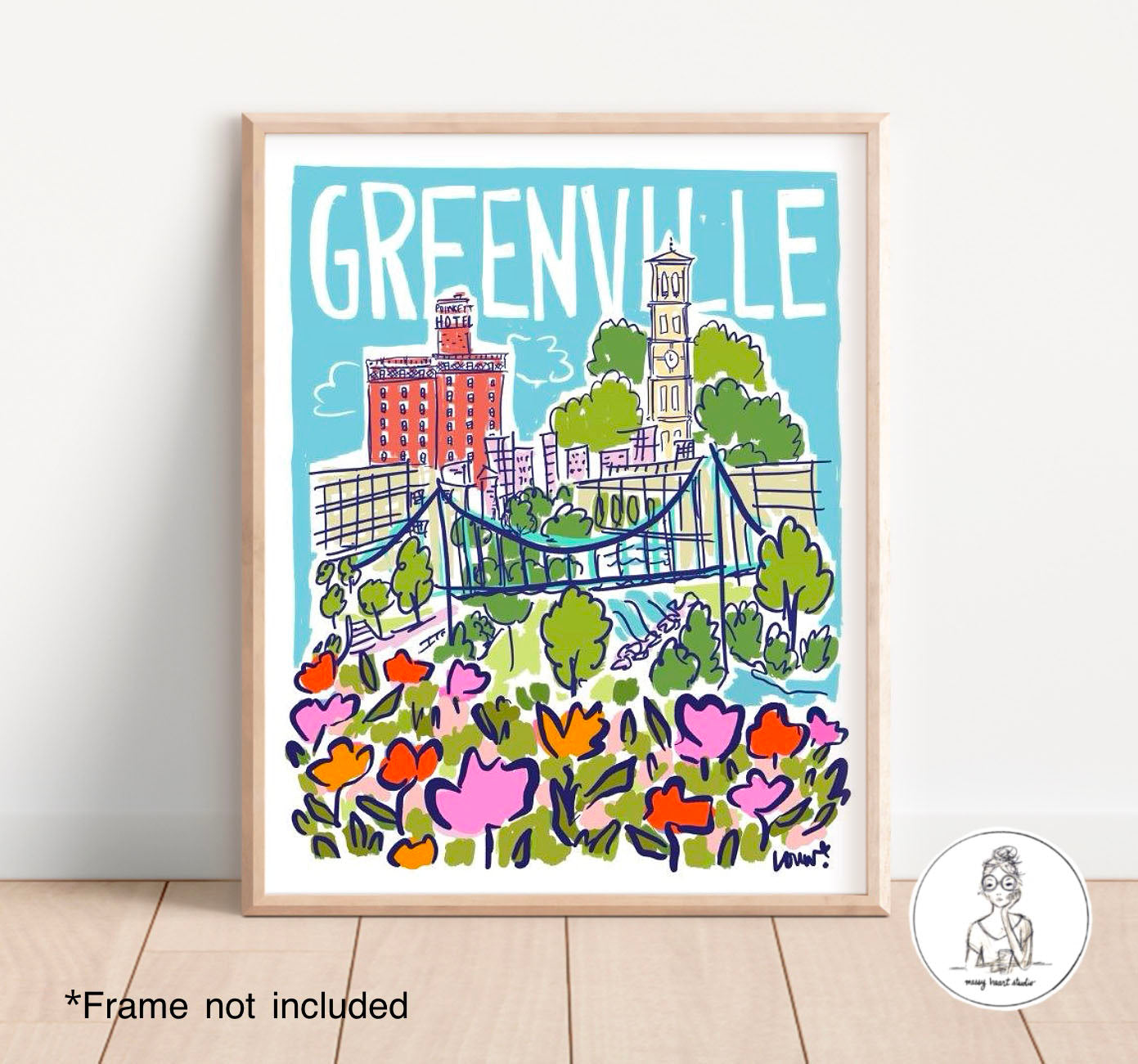 Greenville Collage. Art Print