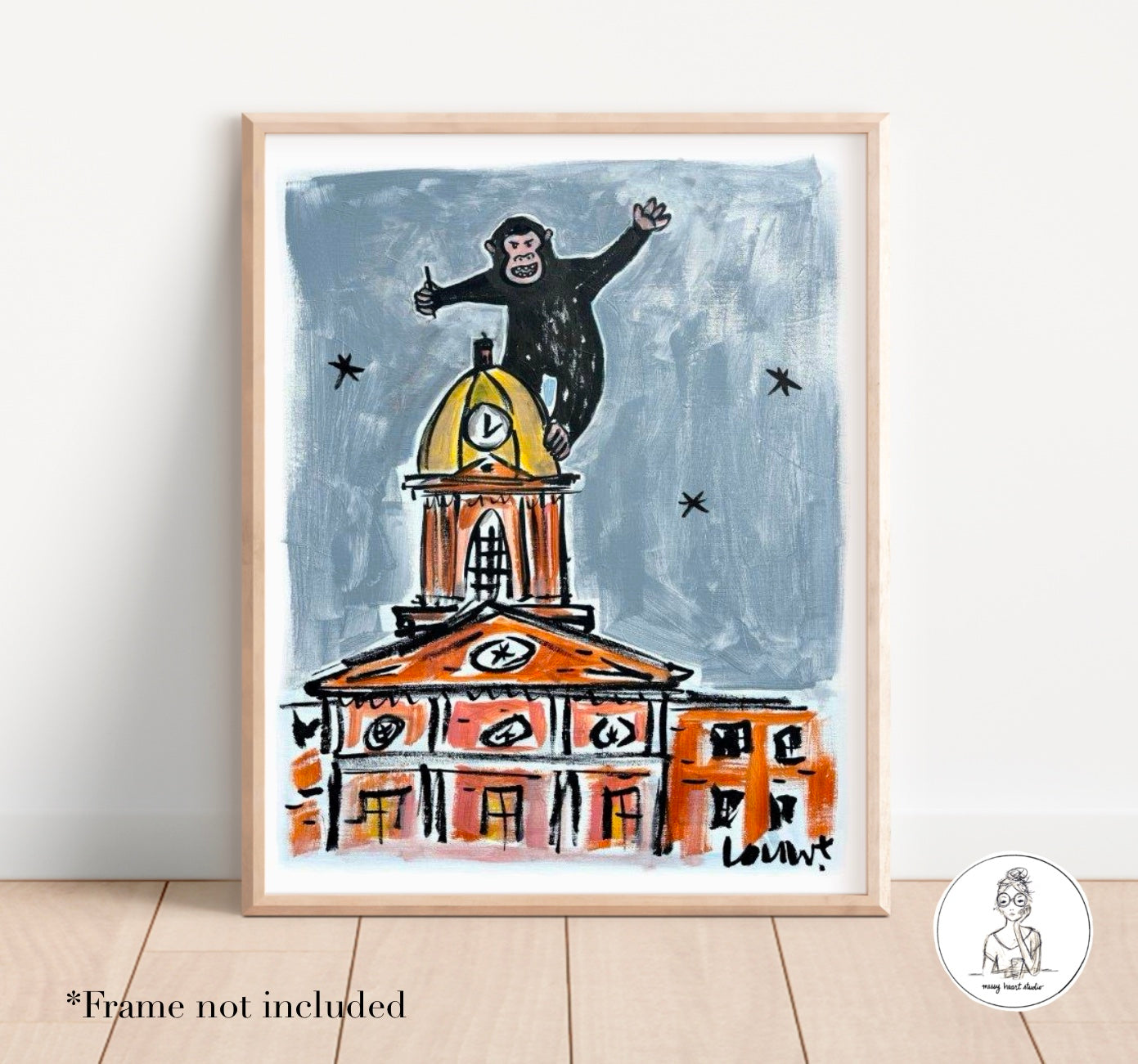 Newnan, GA - Courthouse Attack! (Kids Room). Art Print