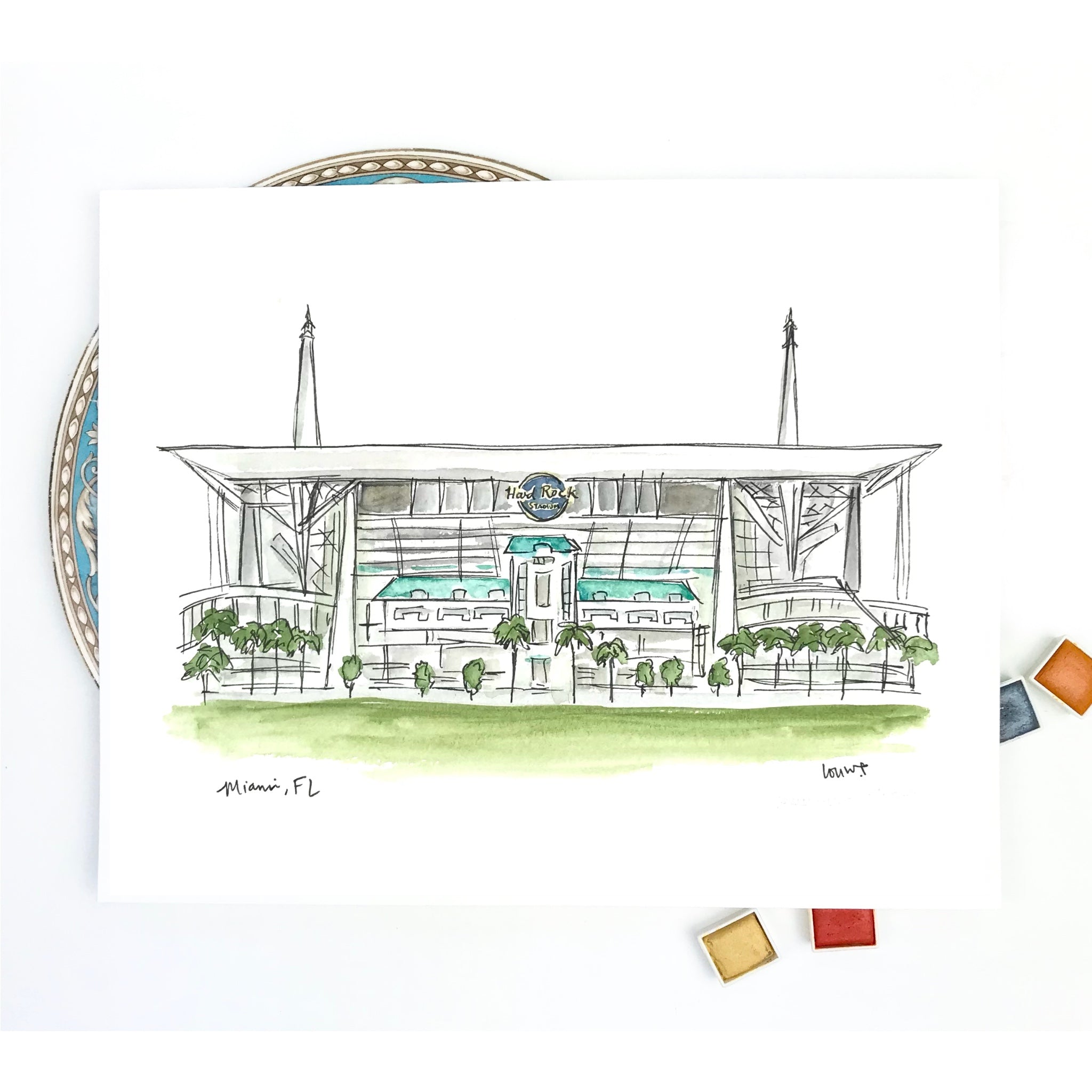 Miami Dolphins Stadium – messy heart studio