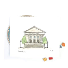 Load image into Gallery viewer, Savannah Georgia Historic First Baptist Church Illustration Watercolor Print, Historic District, 8x10 or 11x14 print
